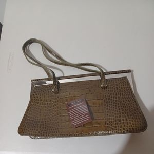 antonio melani Purse color brownish has small scratch pictured  Pre Owned